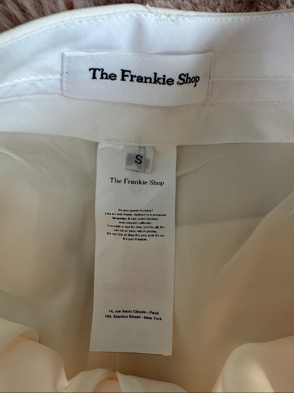 The Frankie Shop Cream Wide-Leg Bermuda Shorts - Picture 3 of 3
